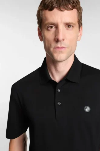 Polohemd mit doppeltem Monogramm aus merzerisierter Baumwolle