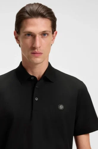 Polohemd mit doppeltem Monogramm aus merzerisierter Baumwolle