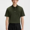 Polohemd mit gestapeltem Logo aus Interlock-Baumwolle Polohemd mit gestapeltem Logo aus Interlock-Baumwolle