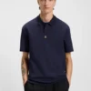 Polohemd mit gestapeltem Logo aus Interlock-Baumwolle Polohemd mit gestapeltem Logo aus Interlock-Baumwolle