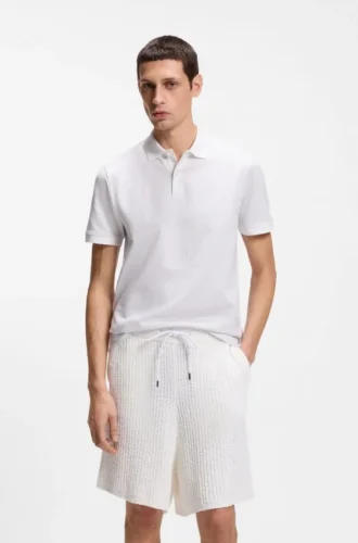 Polohemd mit Jacquard-Muster aus Baumwolle