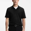Polohemd mit Jacquard-Muster und Johnny-Kragen Polohemd mit Jacquard-Muster und Johnny-Kragen