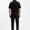 Polohemd mit Jacquard-Muster und Johnny-Kragen Polohemd mit Jacquard-Muster und Johnny-Kragen