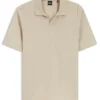 Polohemd mit Jacquard-Muster und Johnny-Kragen Polohemd mit Jacquard-Muster und Johnny-Kragen