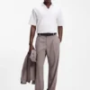 Polohemd mit Jacquard-Streifen und Johnny-Kragen