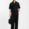 Polohemd mit Jacquard-Streifen und Johnny-Kragen