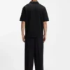 Polohemd mit Jacquard-Streifen und Johnny-Kragen
