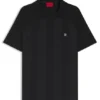 Polohemd mit Johnny-Kragen und Broderie-Streifen