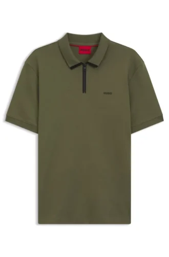 Polohemd mit Kontrastlogo aus Baumwollpiqué