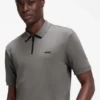 Polohemd mit Kontrastlogo aus Baumwollpiqué