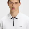 Polohemd mit Kontrastlogo aus Baumwollpiqué