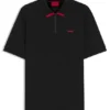 Polohemd mit Kontrastlogo aus Baumwollpiqué