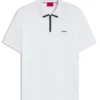 Polohemd mit Kontrastlogo aus Baumwollpiqué
