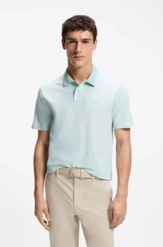 Polohemd mit Logo-Print aus Baumwollpiqué