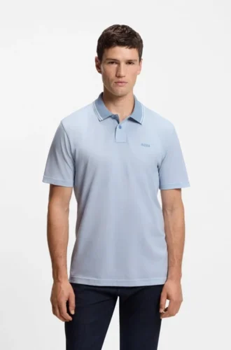 Polohemd mit Logo-Print aus Baumwollpiqué