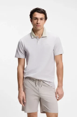 Polohemd mit Logo-Print aus Baumwollpiqué