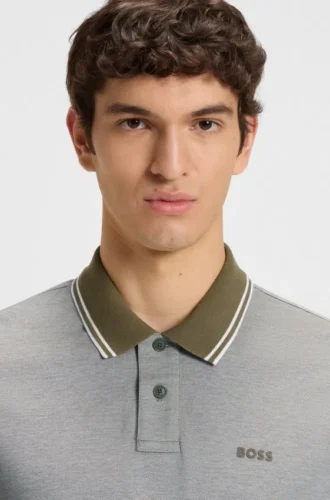 Polohemd mit Logo-Print aus Baumwollpiqué