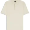 Polohemd mit Monogramm-Knopfleiste aus Baumwollmischung