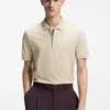 Polohemd mit Reißverschlussleiste aus einer Baumwollmischung Polohemd mit Reißverschlussleiste aus einer Baumwollmischung
