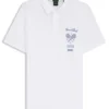 Polohemd mit Stickmotiv aus Baumwoll-Mesh Polohemd mit Stickmotiv aus Baumwoll-Mesh