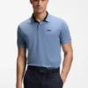 Polohemd mit Streifenbesatz aus Stretch-Baumwolle Polohemd mit Streifenbesatz aus Stretch-Baumwolle