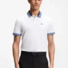 Polohemd mit Streifenbesatz aus Stretch-Baumwolle Polohemd mit Streifenbesatz aus Stretch-Baumwolle
