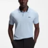 Polohemd mit Streifenbesatz aus Stretch-Baumwolle Polohemd mit Streifenbesatz aus Stretch-Baumwolle