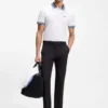 Polohemd mit Streifenbesatz aus Stretch-Baumwolle Polohemd mit Streifenbesatz aus Stretch-Baumwolle