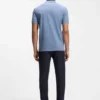 Polohemd mit Streifenbesatz aus Stretch-Baumwolle Polohemd mit Streifenbesatz aus Stretch-Baumwolle