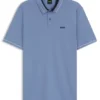 Polohemd mit Streifenbesatz aus Stretch-Baumwolle Polohemd mit Streifenbesatz aus Stretch-Baumwolle