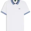 Polohemd mit Streifenbesatz aus Stretch-Baumwolle Polohemd mit Streifenbesatz aus Stretch-Baumwolle