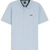 Polohemd mit Streifenbesatz aus Stretch-Baumwolle Polohemd mit Streifenbesatz aus Stretch-Baumwolle