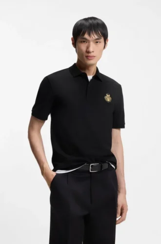 Polohemd mit „Year of the Horse“-Logo aus Baumwollpiqué