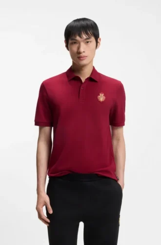 Polohemd mit „Year of the Horse“-Logo aus Baumwollpiqué