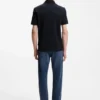 Poloshirt aus Baumwollmischung mit Jacquardmuster in Bubble-Struktur