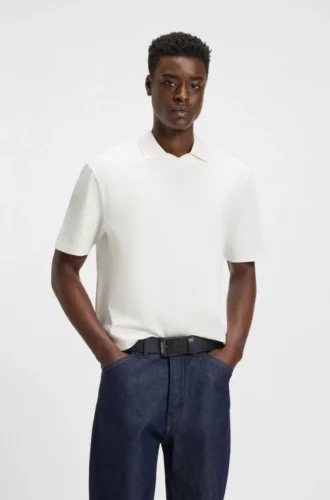Poloshirt aus merzerisiertem Stretch-Baumwollpiqué