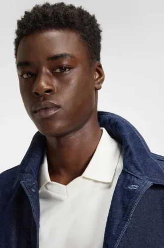 Poloshirt aus merzerisiertem Stretch-Baumwollpiqué