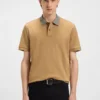 Poloshirt mit gemustertem Kragen aus Pima-Baumwolle Poloshirt mit gemustertem Kragen aus Pima-Baumwolle