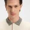 Poloshirt mit gemustertem Kragen aus Pima-Baumwolle Poloshirt mit gemustertem Kragen aus Pima-Baumwolle