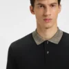 Poloshirt mit gemustertem Kragen aus Pima-Baumwolle Poloshirt mit gemustertem Kragen aus Pima-Baumwolle