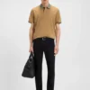 Poloshirt mit gemustertem Kragen aus Pima-Baumwolle Poloshirt mit gemustertem Kragen aus Pima-Baumwolle