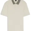Poloshirt mit gemustertem Kragen aus Pima-Baumwolle Poloshirt mit gemustertem Kragen aus Pima-Baumwolle