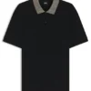 Poloshirt mit gemustertem Kragen aus Pima-Baumwolle Poloshirt mit gemustertem Kragen aus Pima-Baumwolle