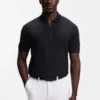 Poloshirt mit gerahmtem Reißverschluss aus Waffel-Jacquard Poloshirt mit gerahmtem Reißverschluss aus Waffel-Jacquard