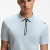 Poloshirt mit gerahmtem Reißverschluss aus Waffel-Jacquard Poloshirt mit gerahmtem Reißverschluss aus Waffel-Jacquard