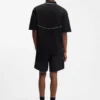 Poloshirt mit gesticktem Logo und Johnny-Kragen Poloshirt mit gesticktem Logo und Johnny-Kragen