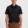 Poloshirt mit Gittermuster aus merzerisierter Baumwolle Poloshirt mit Gittermuster aus merzerisierter Baumwolle