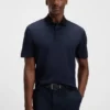 Poloshirt mit Gittermuster aus merzerisierter Baumwolle Poloshirt mit Gittermuster aus merzerisierter Baumwolle