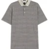 Poloshirt mit Gittermuster aus merzerisierter Baumwolle Poloshirt mit Gittermuster aus merzerisierter Baumwolle