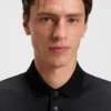 Poloshirt mit Gittermuster aus merzerisierter Baumwolle Poloshirt mit Gittermuster aus merzerisierter Baumwolle